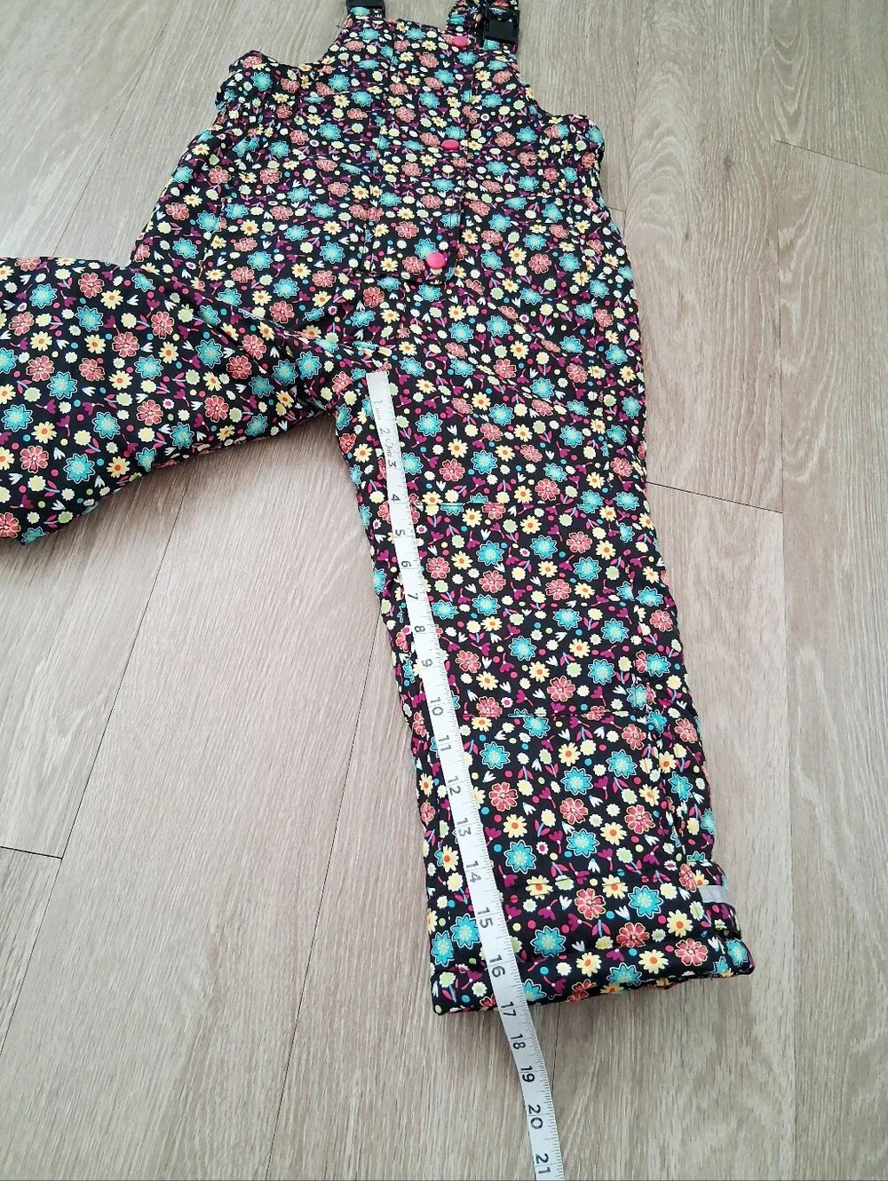 Hanna Andersson Floral Print Snow Bib Overalls 110